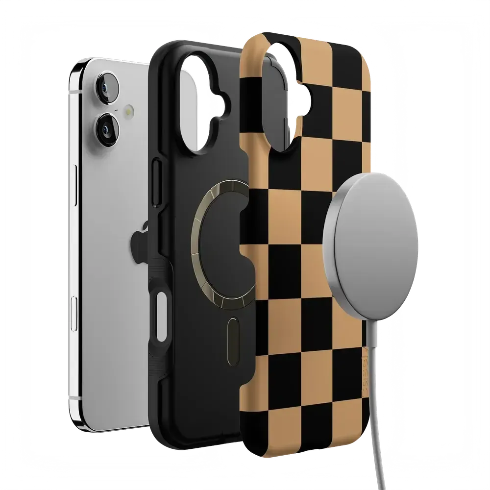 Fit Check | Black & Brown Checkerboard Case - Bansusa