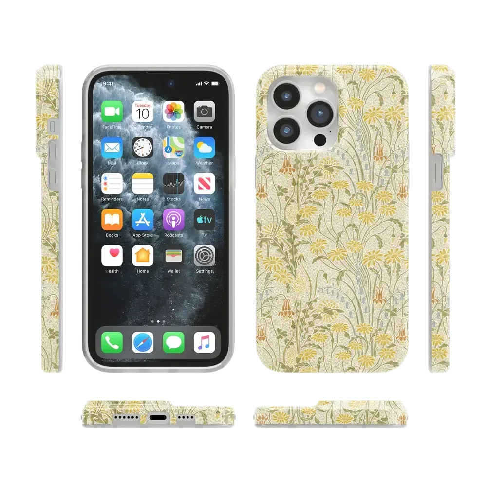 Boho Blooms | Golden Floral Case - Bansusa