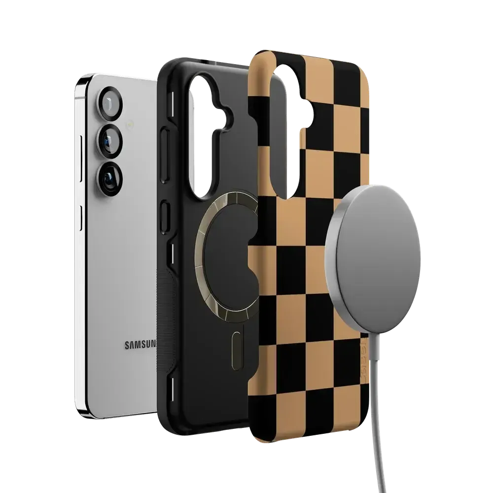 Fit Check | Black & Brown Checkerboard Case - Bansusa