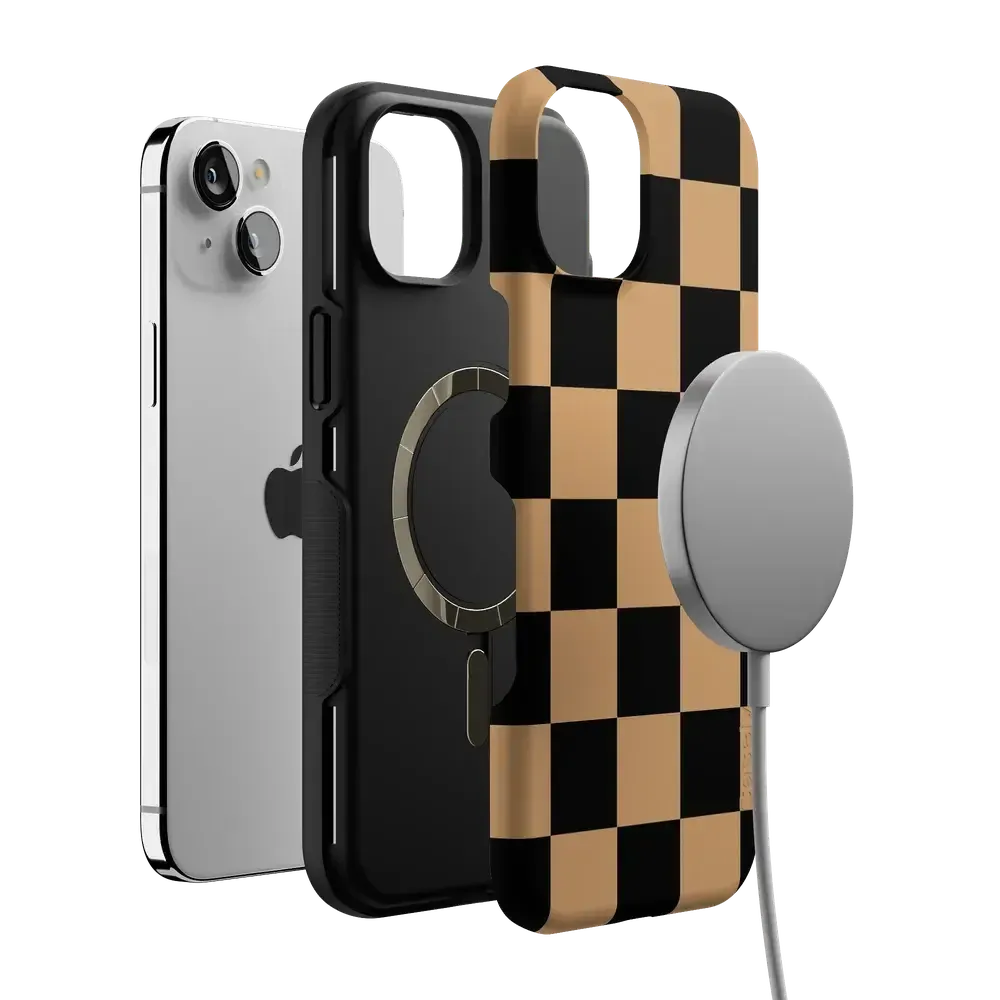 Fit Check | Black & Brown Checkerboard Case - Bansusa