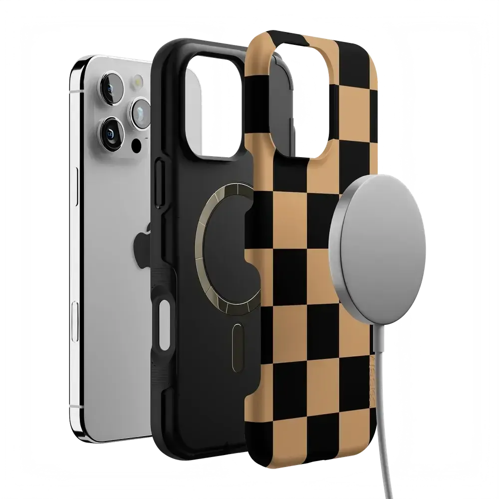 Fit Check | Black & Brown Checkerboard Case - Bansusa