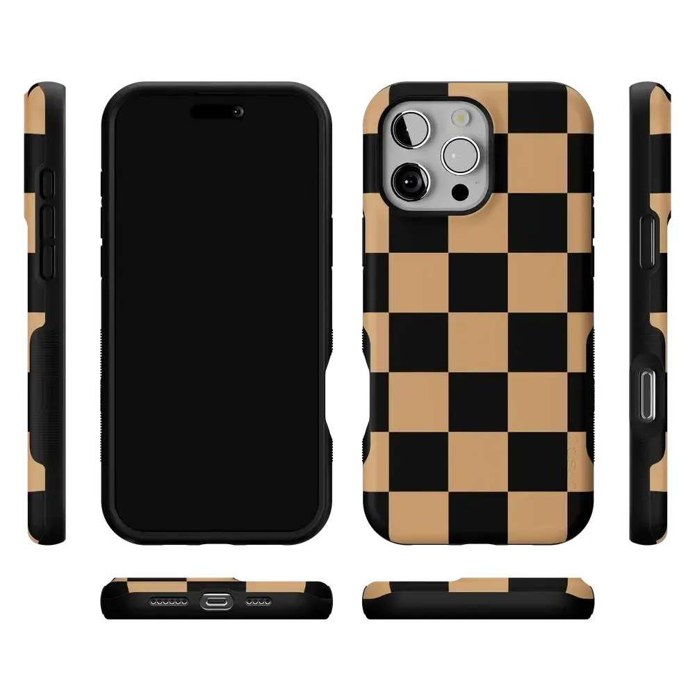 Fit Check | Black & Brown Checkerboard Case - Bansusa
