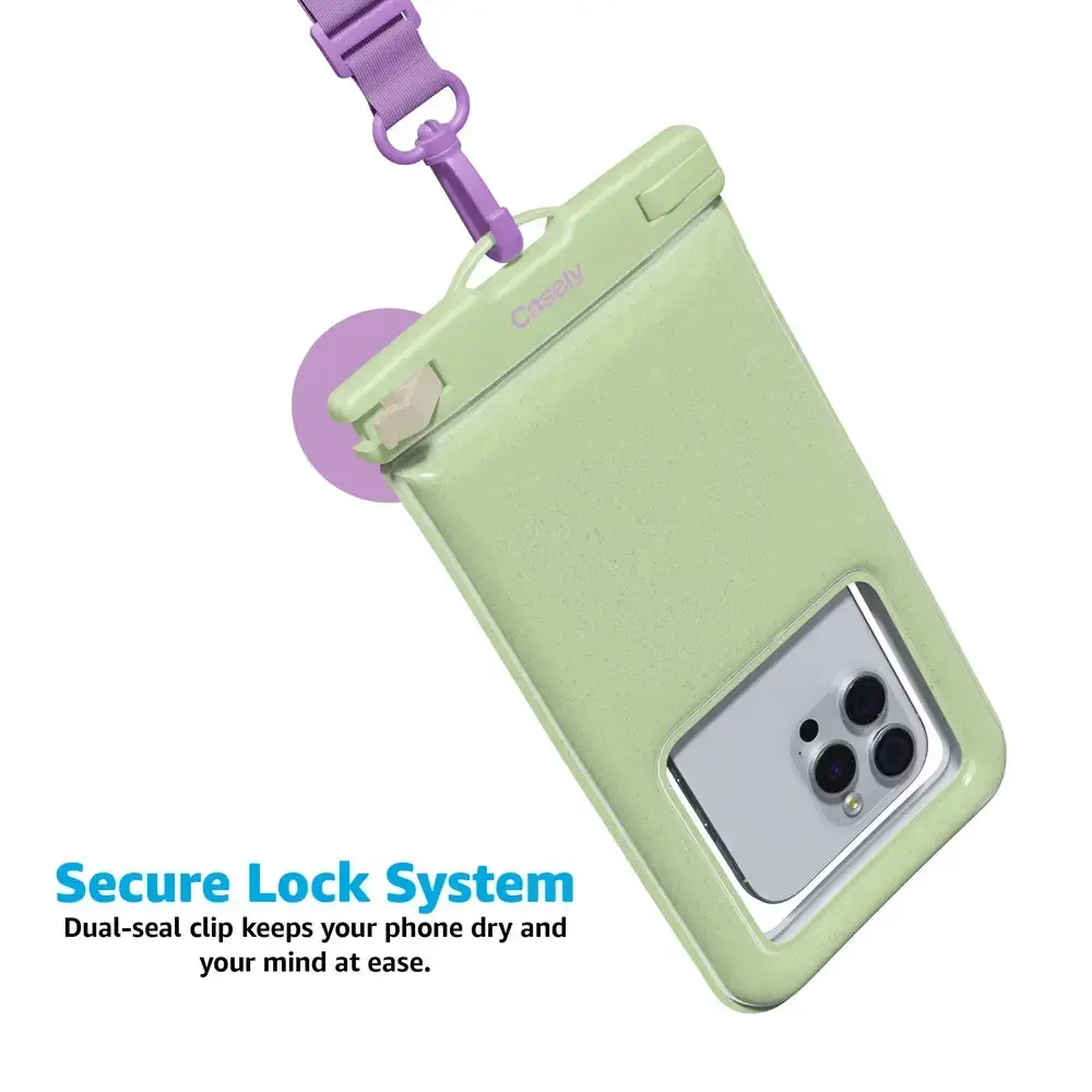 AquaBuddy | Kiwi Kiss Matcha Green Shimmer Waterproof Phone Pouch - Bansusa