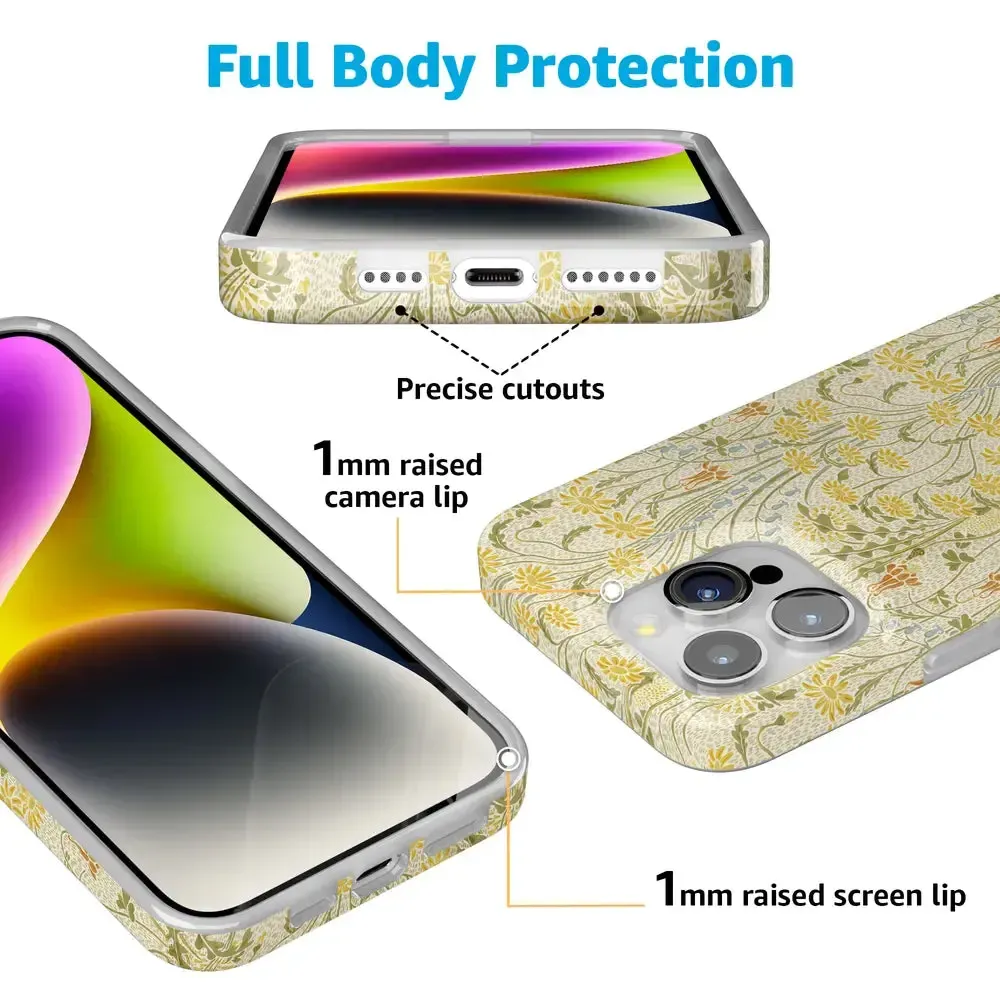 Boho Blooms | Golden Floral Case - Bansusa