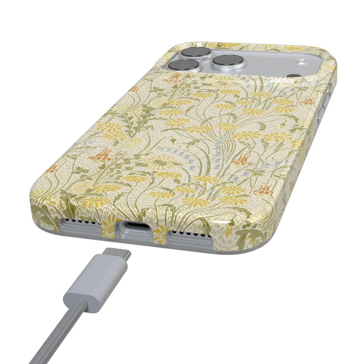 Boho Blooms | Golden Floral Case - Bansusa