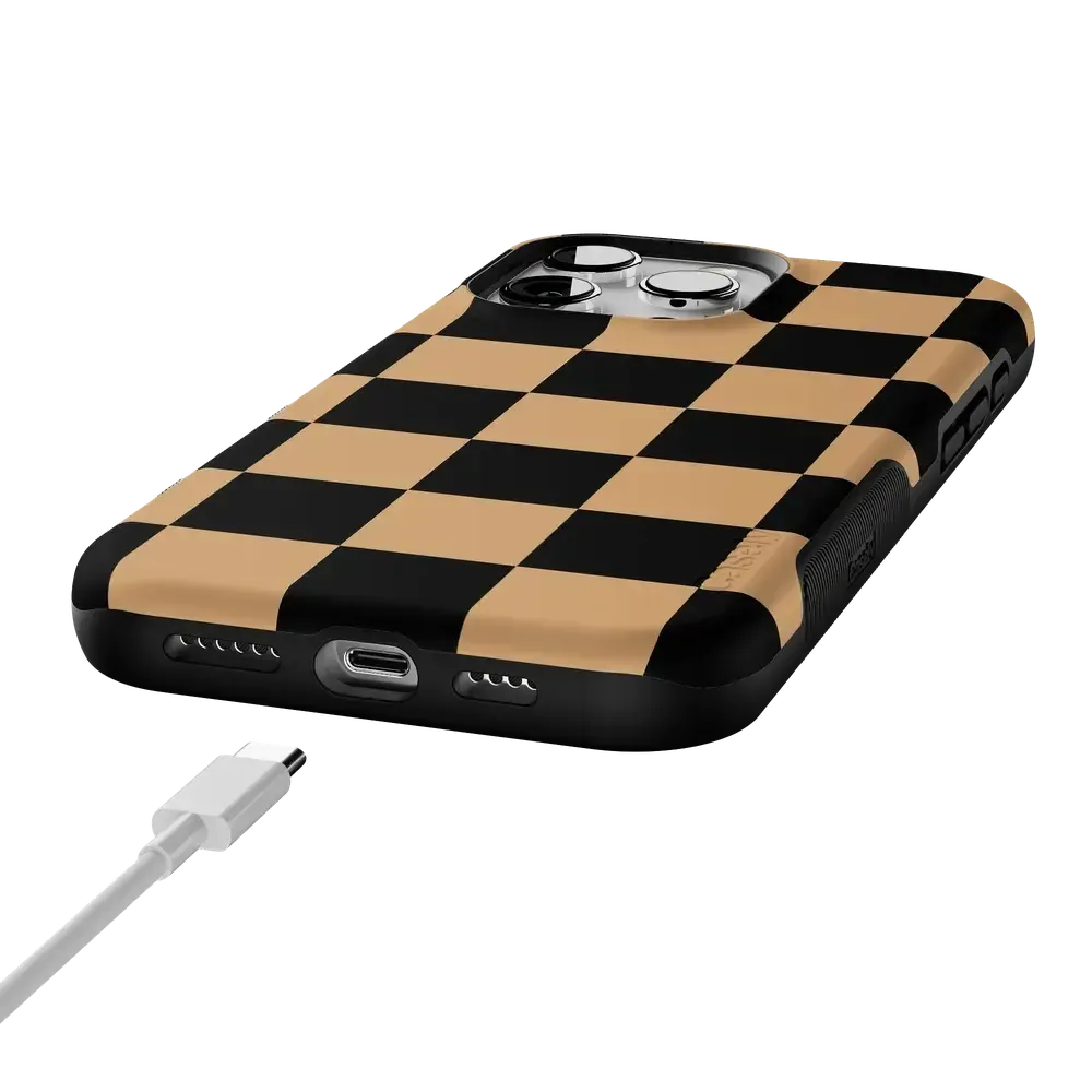 Fit Check | Black & Brown Checkerboard Case - Bansusa
