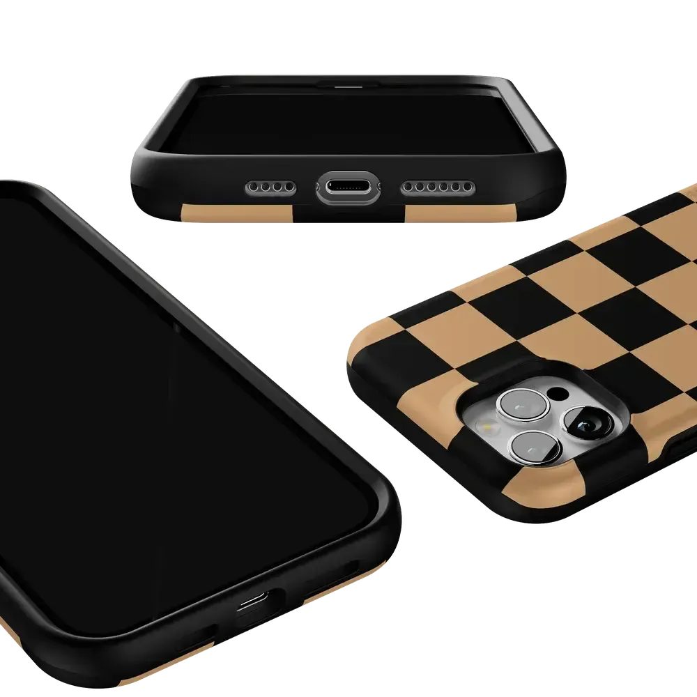 Fit Check | Black & Brown Checkerboard Case - Bansusa