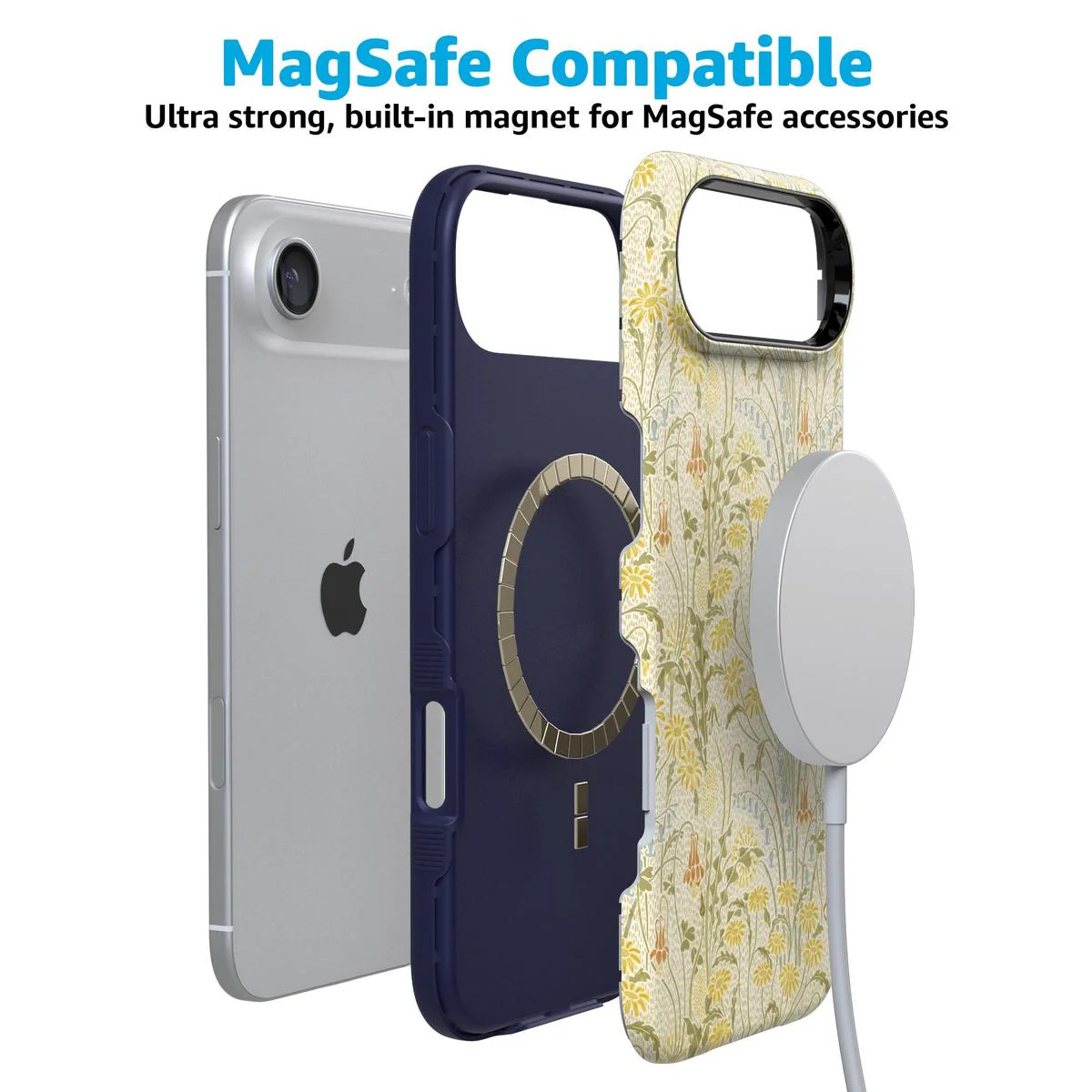 Boho Blooms | Golden Floral Case - Bansusa