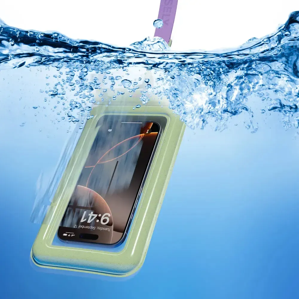 AquaBuddy | Kiwi Kiss Matcha Green Shimmer Waterproof Phone Pouch - Bansusa