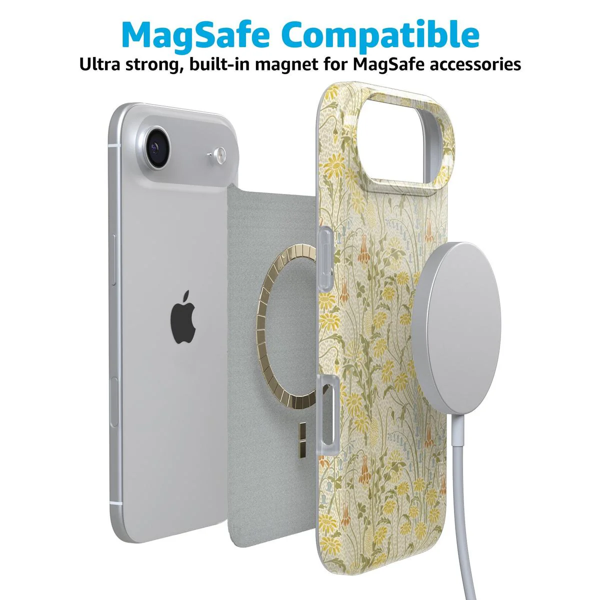 Boho Blooms | Golden Floral Case - Bansusa