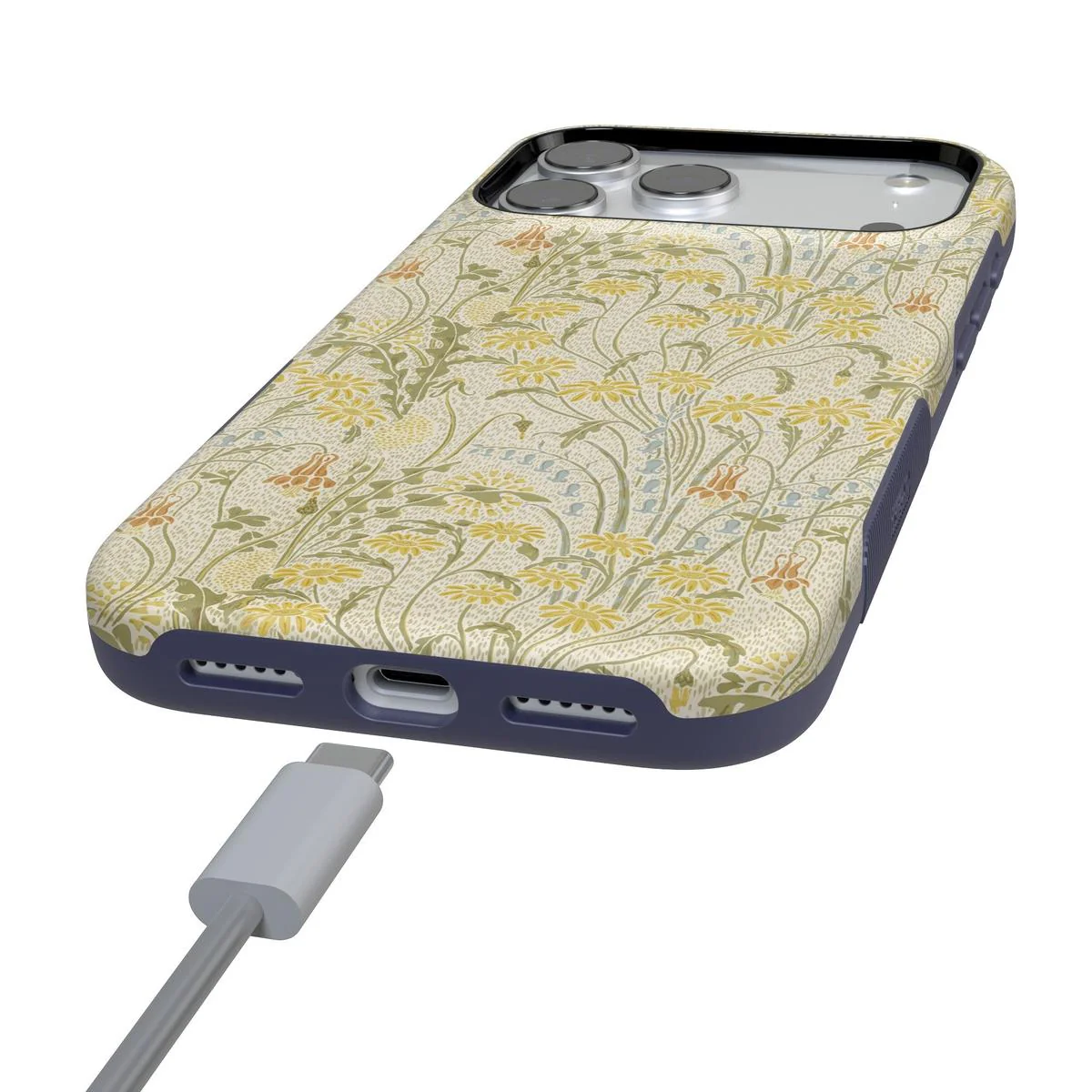 Boho Blooms | Golden Floral Case - Bansusa