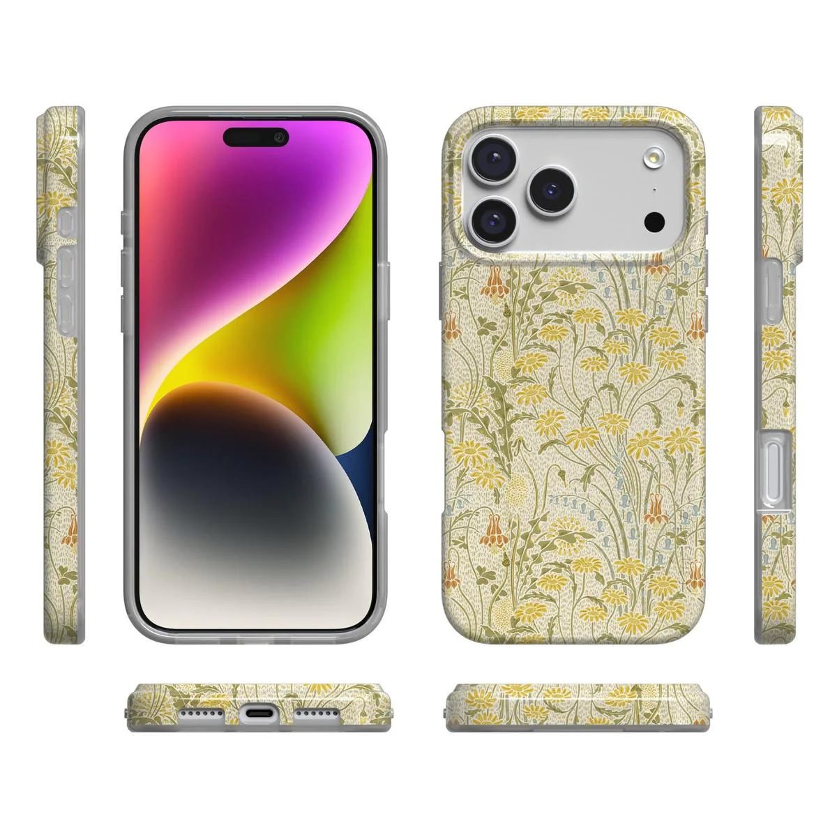 Boho Blooms | Golden Floral Case - Bansusa