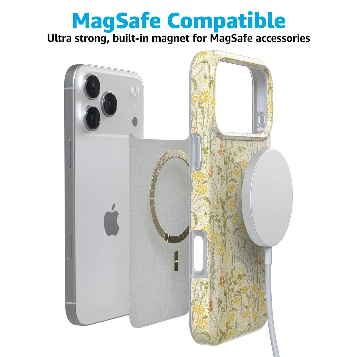 Boho Blooms | Golden Floral Case - Bansusa