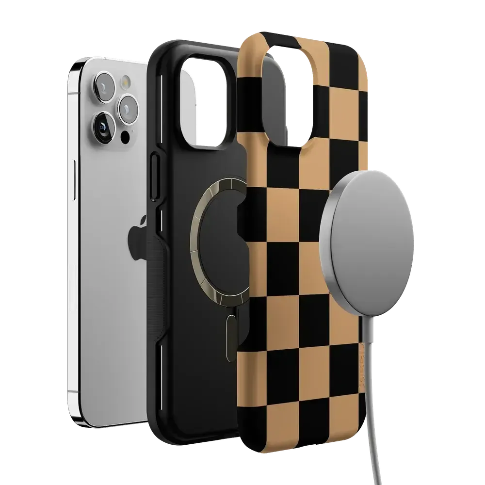 Fit Check | Black & Brown Checkerboard Case - Bansusa