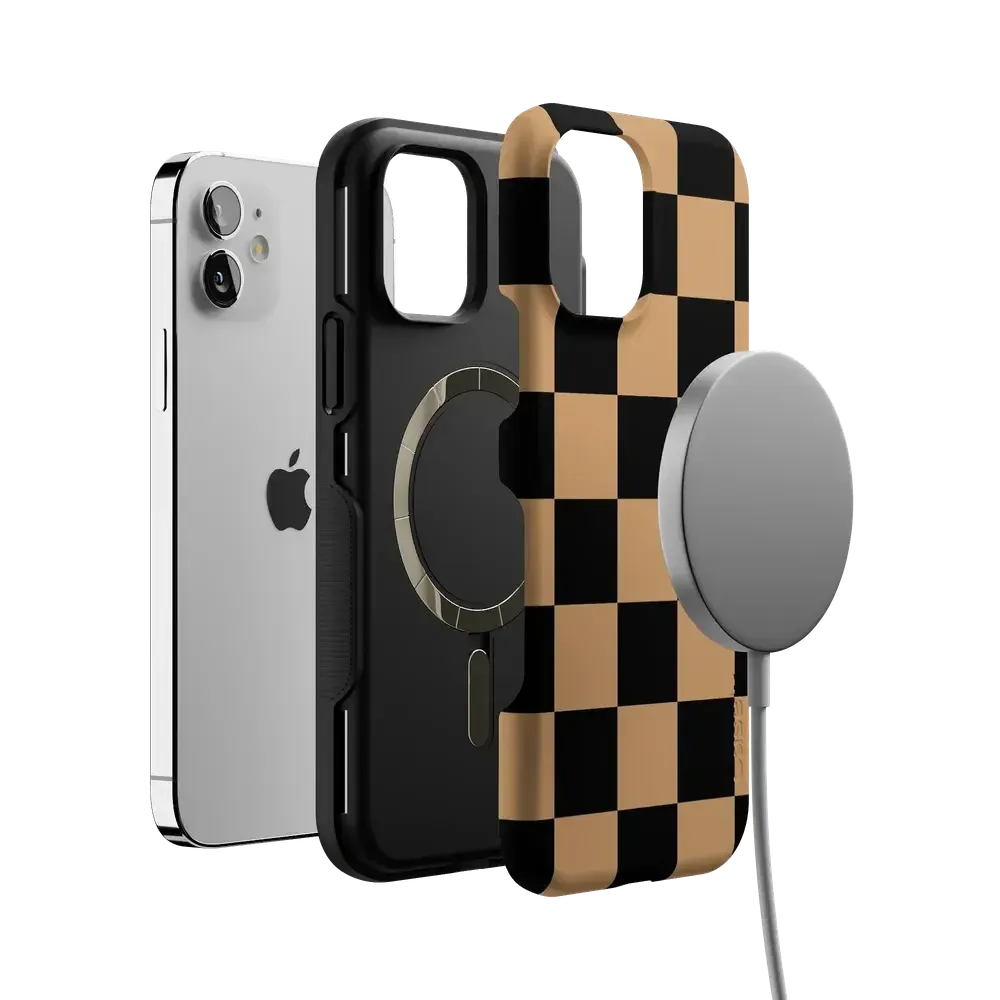 Fit Check | Black & Brown Checkerboard Case - Bansusa