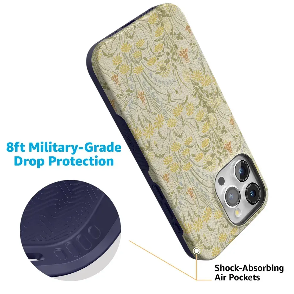 Boho Blooms | Golden Floral Case - Bansusa