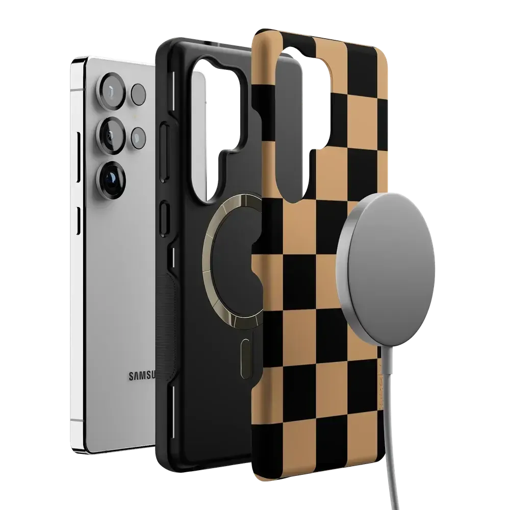 Fit Check | Black & Brown Checkerboard Case - Bansusa