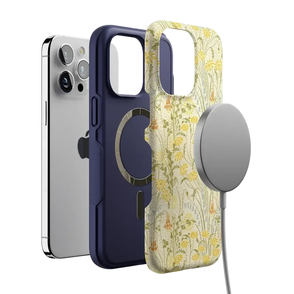 Boho Blooms | Golden Floral Case - Bansusa