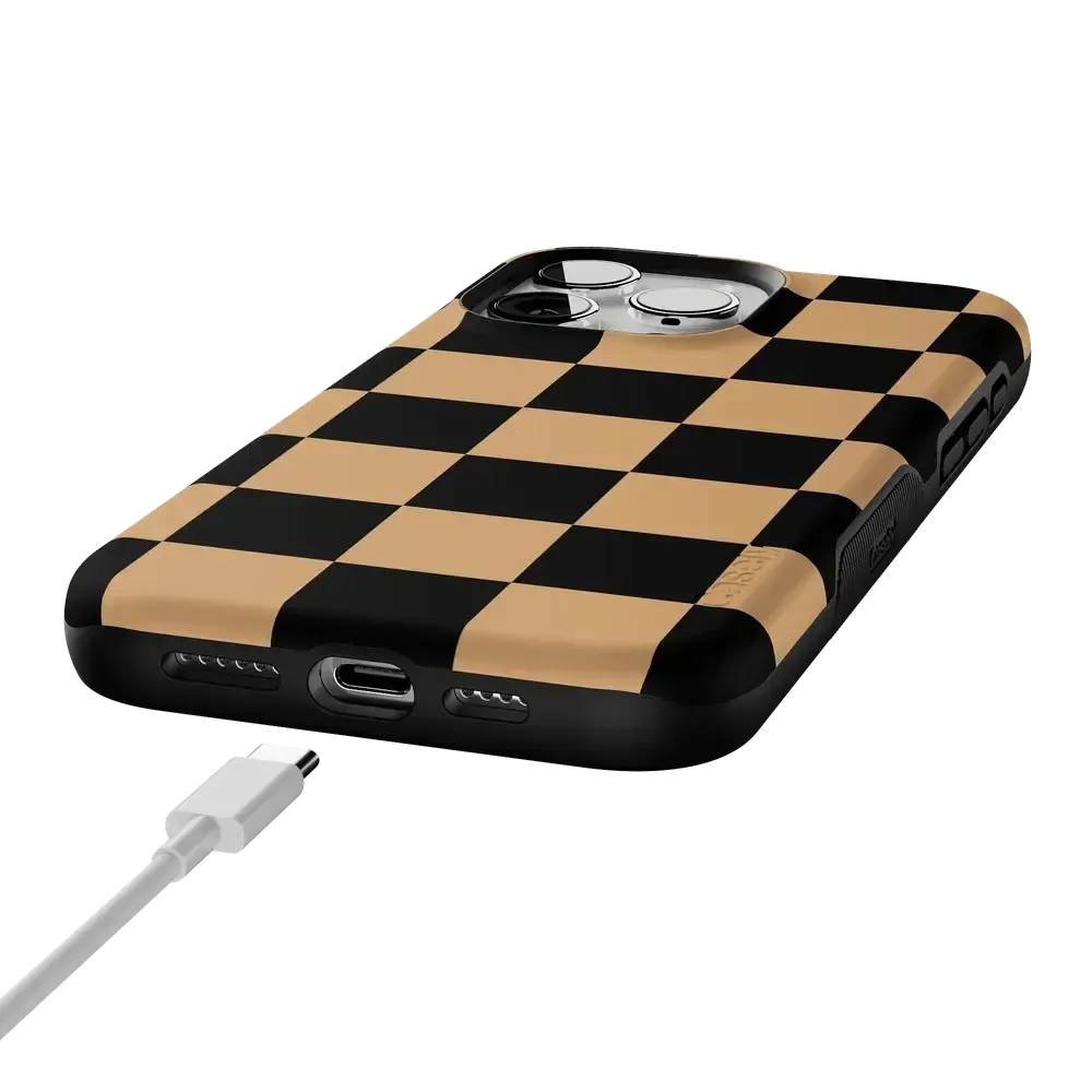 Fit Check | Black & Brown Checkerboard Case - Bansusa
