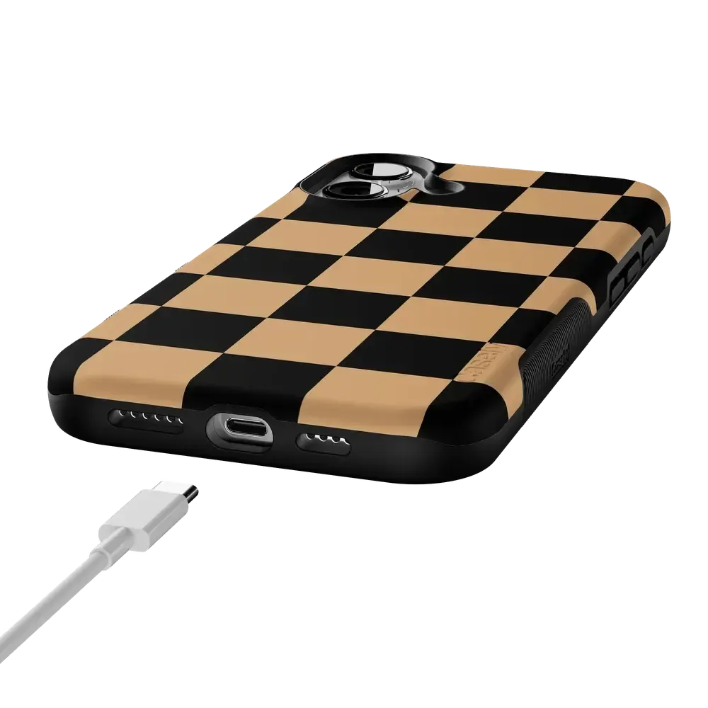 Fit Check | Black & Brown Checkerboard Case - Bansusa