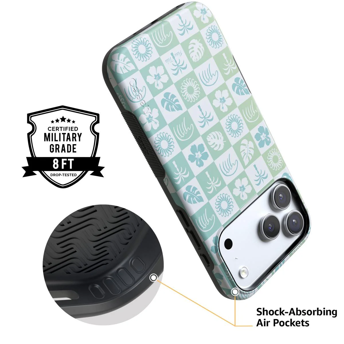 Coastal Checkers | Pura Vida Case - Bansusa