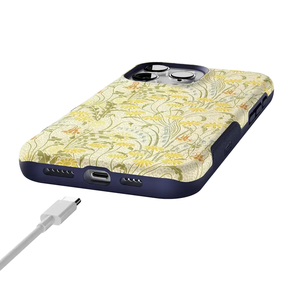 Boho Blooms | Golden Floral Case - Bansusa