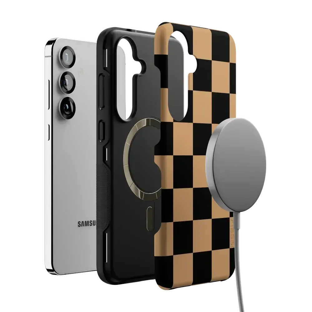 Fit Check | Black & Brown Checkerboard Case - Bansusa