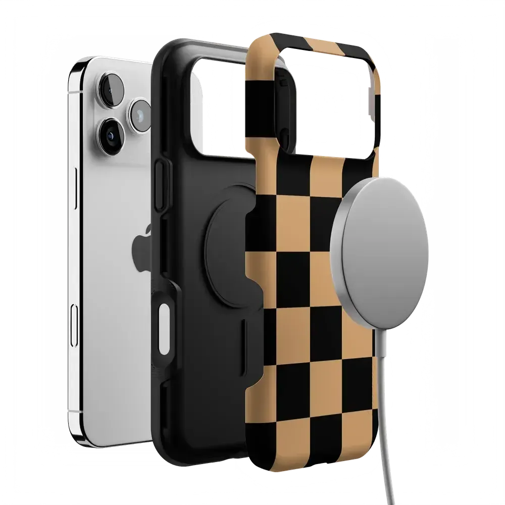 Fit Check | Black & Brown Checkerboard Case - Bansusa