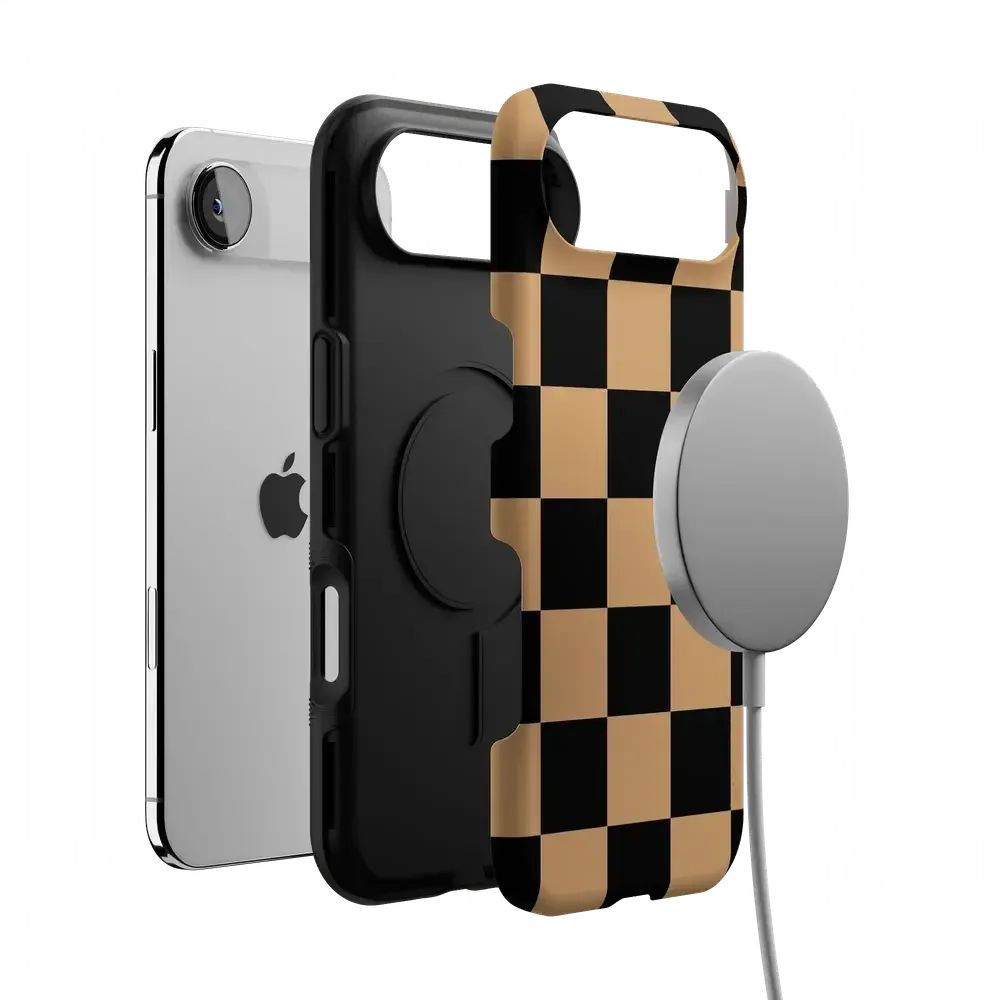 Fit Check | Black & Brown Checkerboard Case - Bansusa