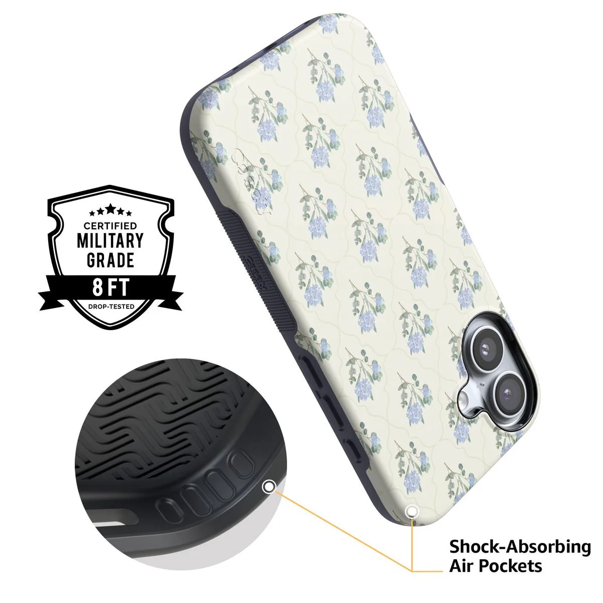 Vintage Garden | Blue Hydrangea Case - Bansusa