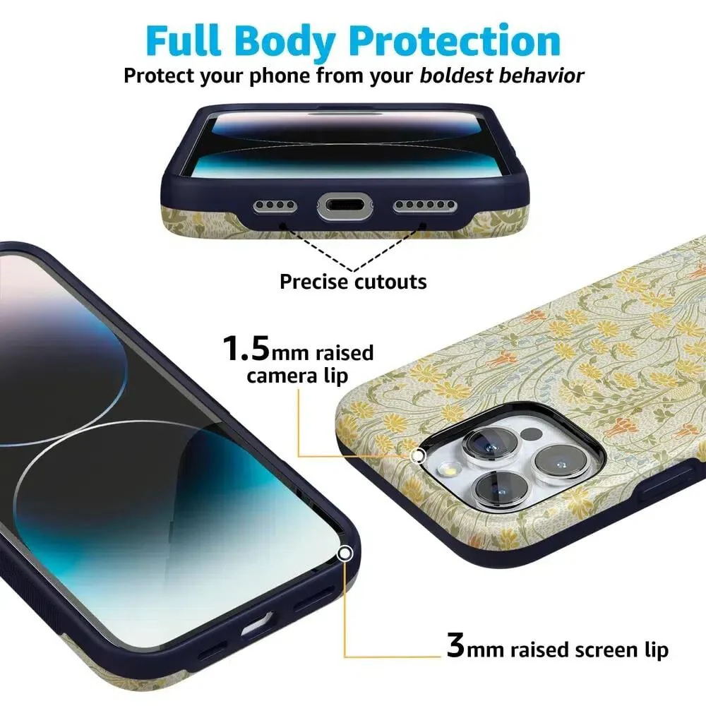 Boho Blooms | Golden Floral Case - Bansusa