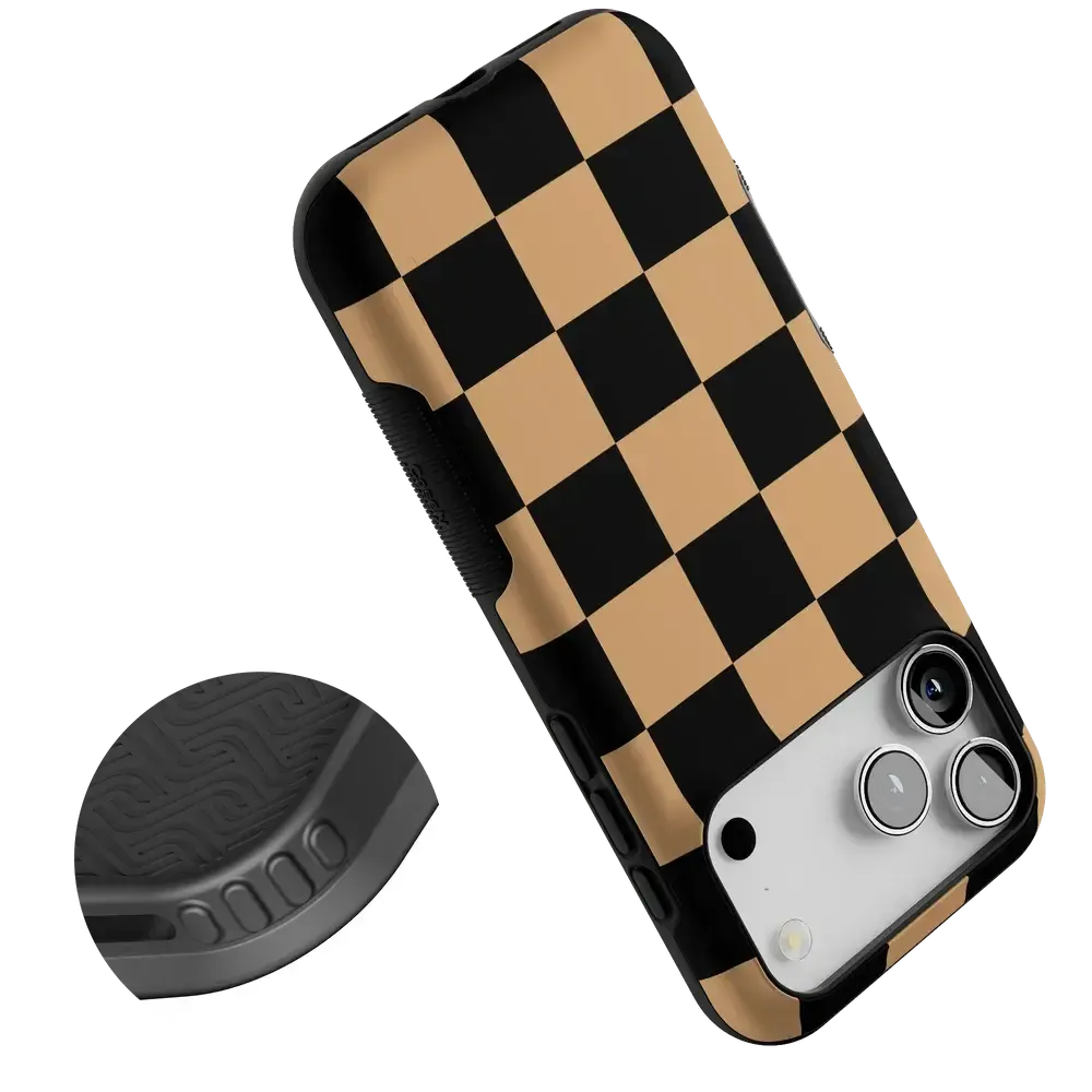 Fit Check | Black & Brown Checkerboard Case - Bansusa