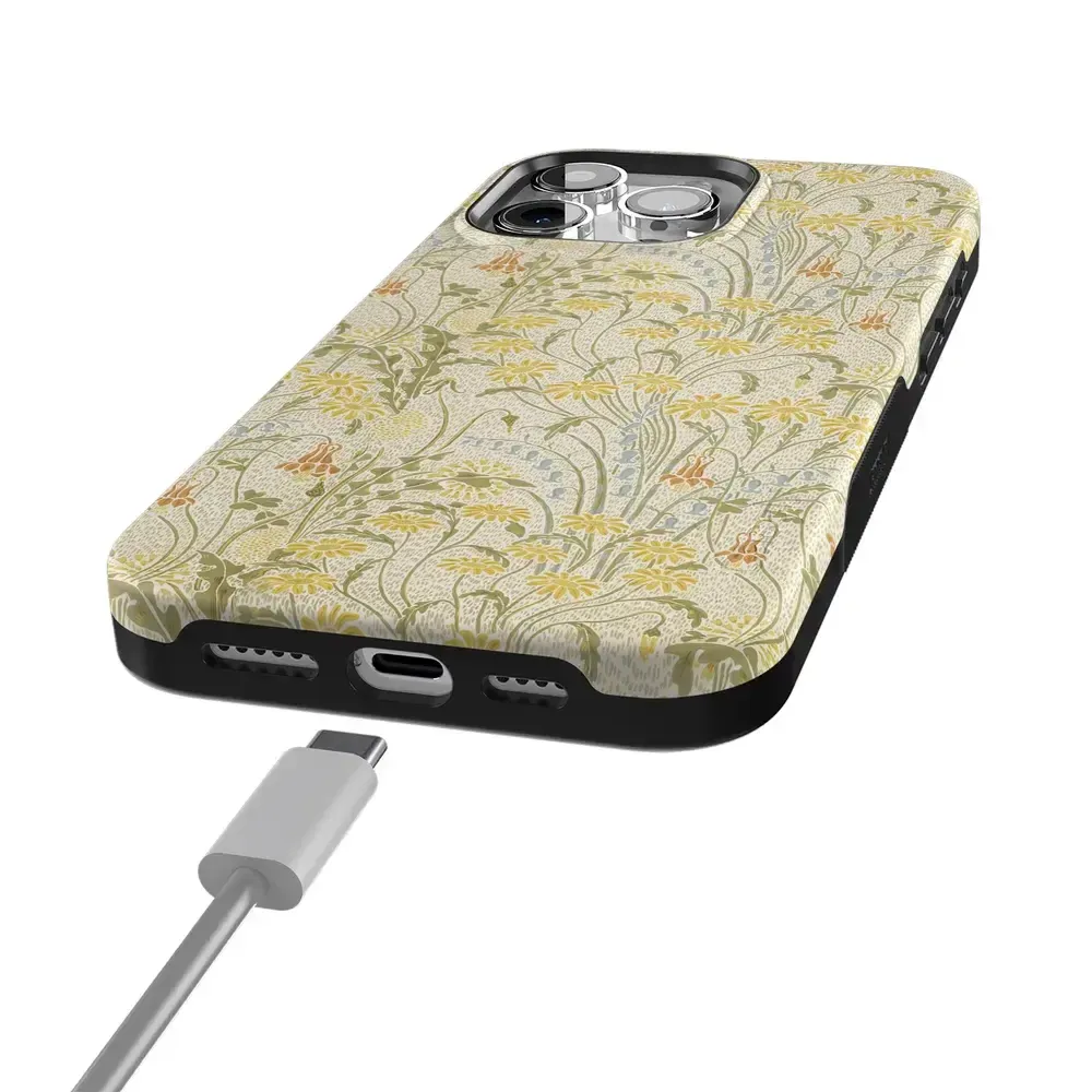 Boho Blooms | Golden Floral Case - Bansusa