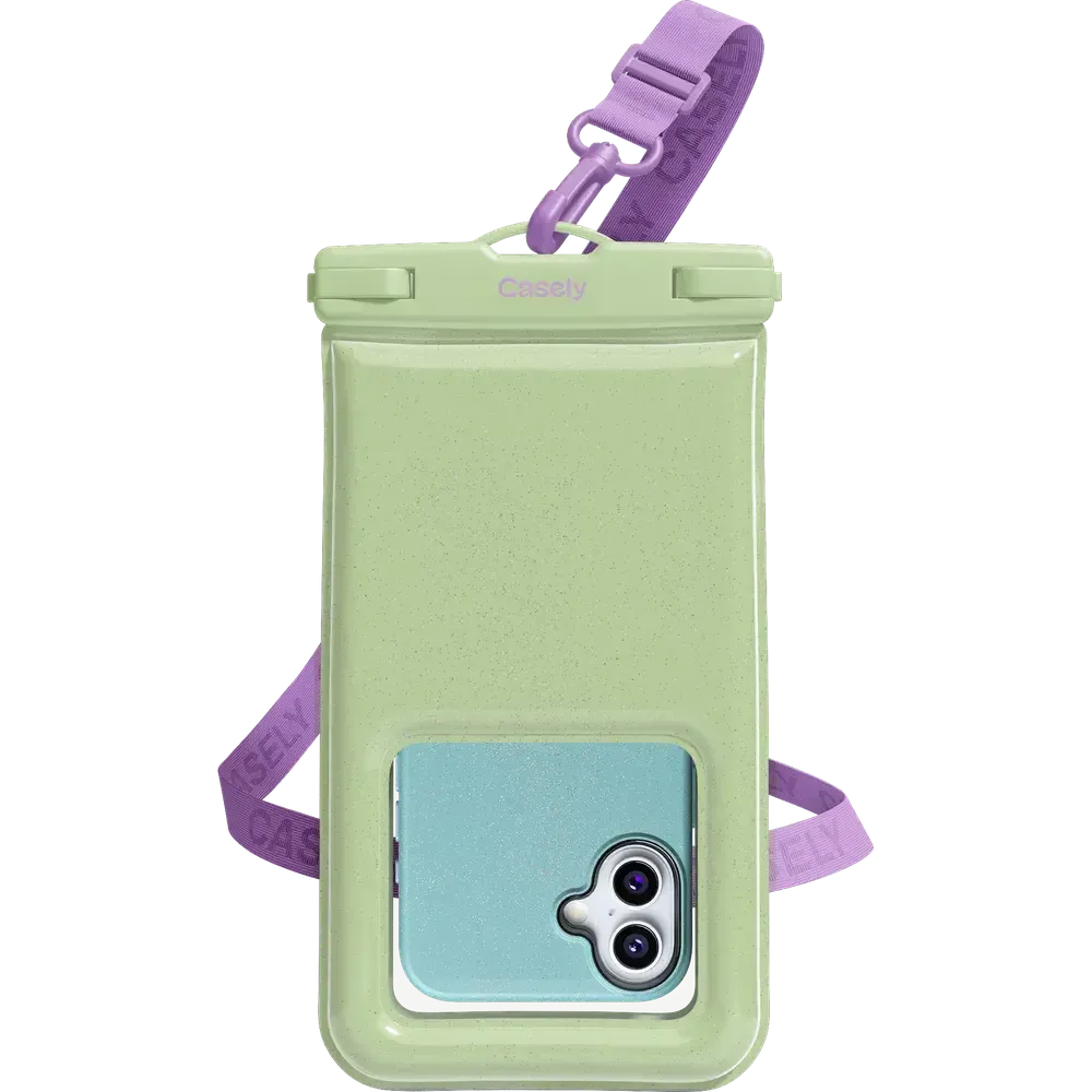 AquaBuddy | Kiwi Kiss Matcha Green Shimmer Waterproof Phone Pouch - Bansusa