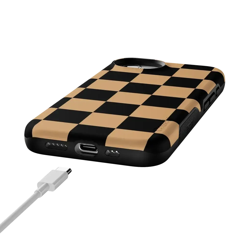 Fit Check | Black & Brown Checkerboard Case - Bansusa