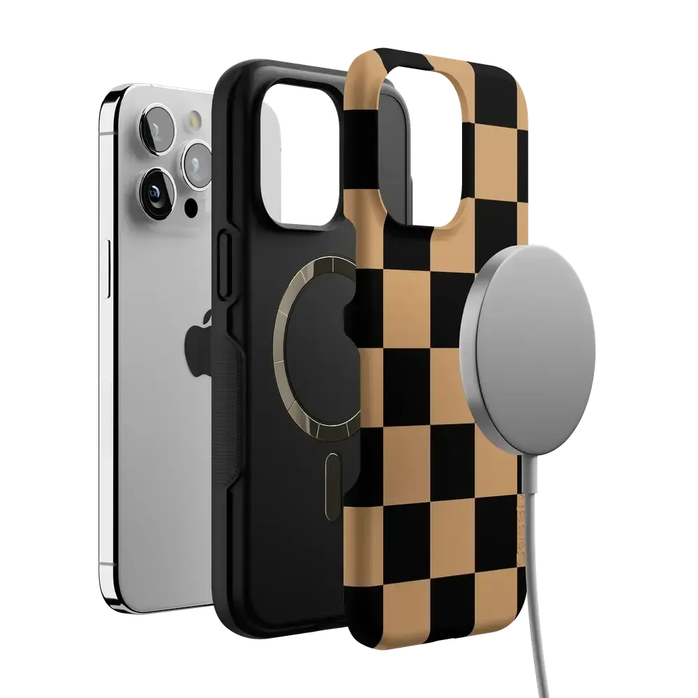 Fit Check | Black & Brown Checkerboard Case - Bansusa