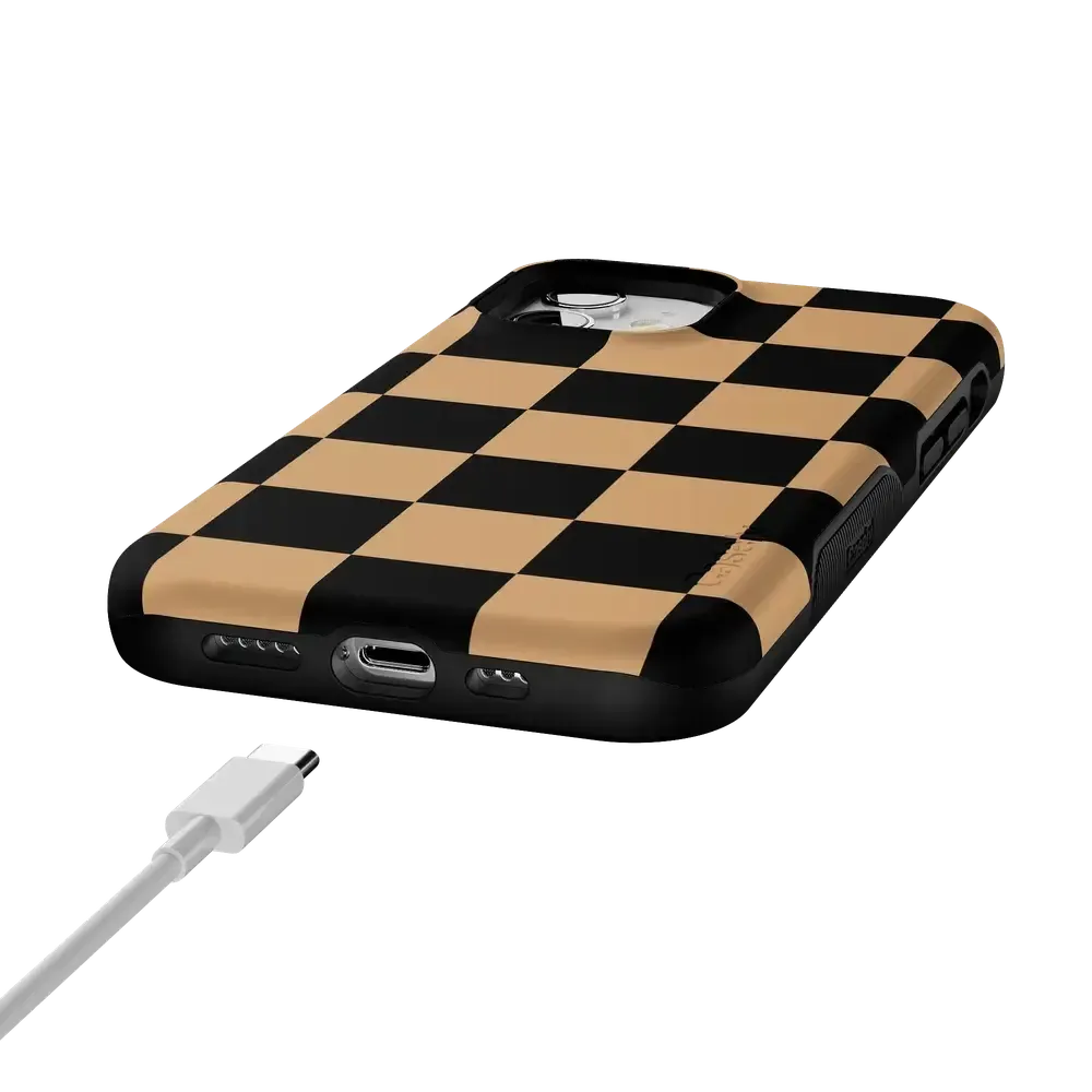 Fit Check | Black & Brown Checkerboard Case - Bansusa