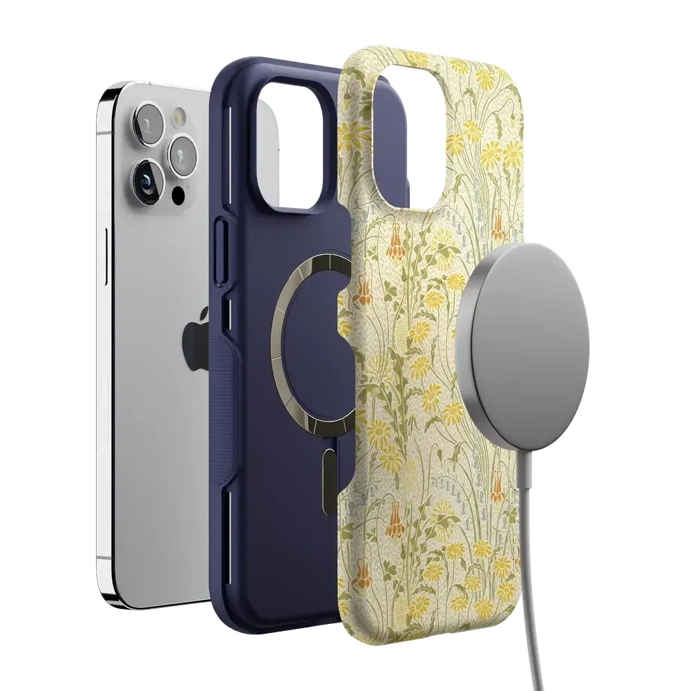Boho Blooms | Golden Floral Case - Bansusa