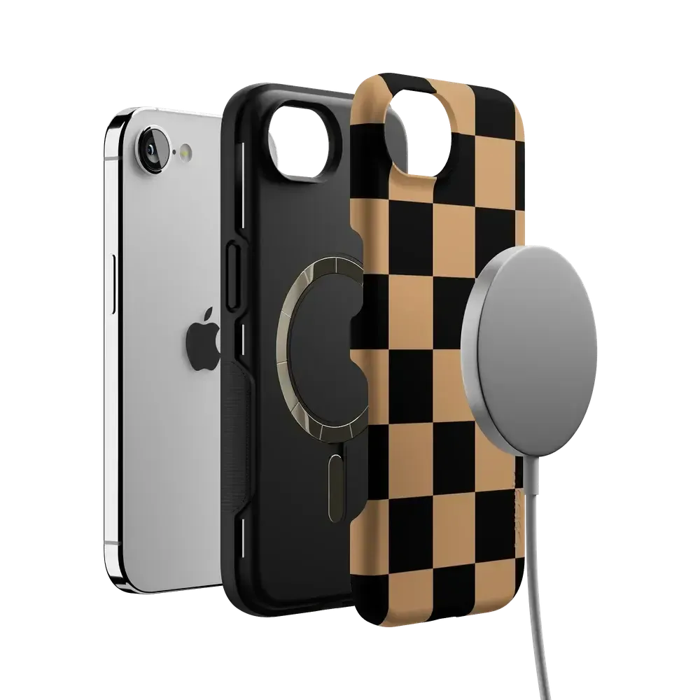 Fit Check | Black & Brown Checkerboard Case - Bansusa